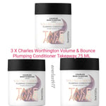 Charles Worthington Volume&Bounce Plumping Conditioner Takeaway  3 X 75 ML