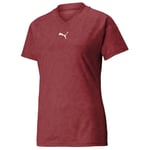 PUMA Tränings T-Shirt SHE MOVES THE GAME - Röd Dam, storlek X-Small