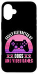 iPhone 16 Plus Easily Distracted by Video Games and Dogs Gamer Women Girls Case