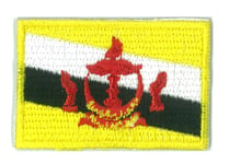 Patch écusson patche drapeau Sultanat Brunei petit 4,5 x 3 cm brodé 