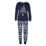 Julklapp Familj Matchande Pyjamas Set Sovkläder Outfit Pappa Mamma Barn Tryck Julgåvor Familj PJs Matchande Set Lounge Byxor Topp 2st