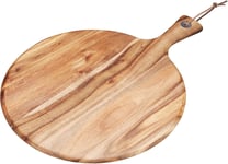 Natural Elements Wooden Cheese Board - Round Serving Platter, 41x30cm