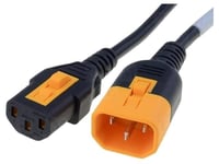 Cable C13 femelle vers C14 mal 60cm avec blocage