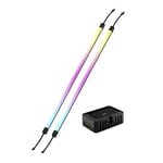 CORSAIR iCUE Link LS430 Aurora Kit de Bandes Lumineuses RGB 430mm – 2 Bandes de LED RGB à Diffusion Magnétique – Adaptateur iCUE Link et Câble Adaptateur ARGB vers iCUE 3 Broches Inclus