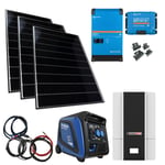 SKANBATT / VICTRON Kraftpakke 230V 3000VA - 1230W (3x410W) Solceller - Med LITHIUM Batterier og HYUNDAI 3900W Aggregat