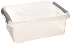 Curver 227901 Handy Box Plus Plastic Transparent Clip Cover 40 x 29 x 15 cm 12 L