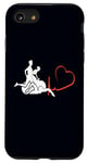 Coque pour iPhone SE (2020) / 7 / 8 Triathlon Heartbeat EKG Jeu de sport amusant pour natation, vélo, course à pied