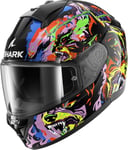 SHARK, Casque Moto Intégral RIDILL 2 Raging Beast Black Violet Yellow KVY, M