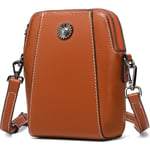 Damer Crossbody Väska Liten Mobiltelefonväska Retro Läder Crossbody