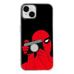 ERT GROUP mobile phone case for Iphone 14 original and officially Licensed Marvel pattern Spider Man 026 optimally adapted to the shape of the mobile phone, case made of TPU