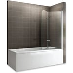 Saniverre - baly Pare-baignoire rabattable en verre 6 mm 140 x 140 cm transparent