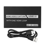 Carte D'acquisition Vid&eacute;O De Jeu 4k, Dongle De Saisie Haute D&eacute;Finition Usb3.0 1080p Pour Obs