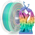 PLA+ Filament,Arc en ciel Filament PLA+ 1.75,Haute Vitesse PLA+ Fil Imprimante 3D,Filament PLA Multicolore,PLA+ Filament 1.75mm,Précision Dimensionnelle+/-0,02 mm,Bobine PLA 1Kg