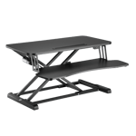 LogiLink Sit-stand desk converter, single motor, w/ keyboard tray, bla