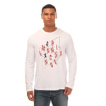 Armani Mens Long Sleeve T-Shirt in White Cotton - Size X-Small