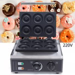 1550w Commercial électrique Donut Maker Machine 6 grille gaufre beignet machine beignet fabricant