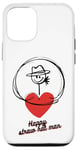 Coque pour iPhone 12/12 Pro Homme au chapeau de paille heureux