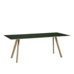 HAY - Copenhague CPH30 - Soaped Oak - Green Linoleum - 200x90x74 cm - Black - Matbord