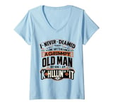 Womens grumpy old mens men women apparel birthdays holidays V-Neck T-Shirt