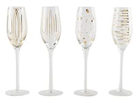 Mikasa Cheers Verre flûte à champagne en cristal gravé - Doré