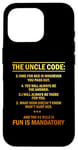 Coque pour iPhone 16 Pro 5 règles pour le code oncle #1 Fun Is Mandatory Niece Neveu