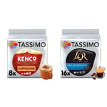 Tassimo Kenco Cappuccino Coffee Pods x8 (Pack of 5, Total 40 Drinks) & L'OR Espresso Decaffeinato Coffee Pods x16 (Pack of 5, Total 80 Drinks)