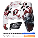 eXtremeRate LUNA Redesigned Blood Zombie Front Shell Touchpad Compatible with ps5 Controller BDM-010 020 030 040 050, DIY Replacement Custom Touch Pad Cover Compatible with ps5 Controller