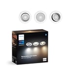 Philips Hue White Ambiance Milliskin Tunable Smart LED Recessed Round Spots 3-Pack White