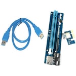 Tlily - Câble D'Extension PE503 pci-e 1X à 16X Interface de Double Interface 4PIN + sata pour btc Miner