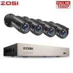 ZOSI 8CH 1080P HDMI DVR 3000TVL CCTV Camera Home Security System Kit Outdoor HD