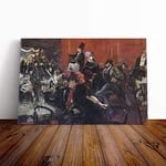 Big Box Art Canvas Print Wall Art Giovanni Boldini Scene de Fete | Mounted and Stretched Box Frame Picture | Home Decor for Kitchen, Living Room, Bedroom, Hallway, Multi-Colour, 30x20 Inch