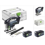 Carvex psbc 420-Basic Scie sauteuse pendulaire sans fil 18 v 120 mm Brushless + 1x batterie 5,0 Ah + Systainer - sans chargeur - Festool