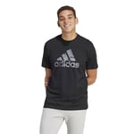 adidas Homme Camo Badge of Sport Graphic Tee, Black, M