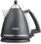 De'Longhi Argento Silva KBX3016.GY Kettle with 1.7L Capacity, 360 Swivel Base &