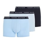 Tommy Hilfiger Men Boxer Short Trunks Underwear Pack of 3, Multicolor (Vessel Blue/Breezy Blue/Desert Sky), XXL