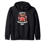 Valentine's Day Funny Teddy Bear Heart Love Valentines Zip Hoodie