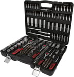 Caisse à Outils Complète en Coffret Douille et Accessoires en 1/4",3/8"et 1/2"Outillage Mécanique de Notre Gamme Ultimate avec Clé