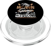 Melanin Game Black Queen Afro Women Black History Month Girl PopSockets PopGrip pour MagSafe