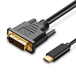 UPGROW Câble USB-C vers DVI - Câble Thunderbolt vers DVI 4K à 30 Hz, USB Type C vers DVI femelle, compatible MacBook Pro 2017-2020, Surface Book 2, Dell XPS 13, Galaxy S10 (1,8 m)