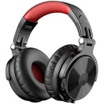 OneOdio ProC Bluetooth Casque sans Fil et Mode Filaire, 110 Heures d'utilisation,Casque Audio avec Micro, Hi-RES Audio, Coussinets en Protéines Douces, Extra Basses, Confortable Léger Pliable Rouge