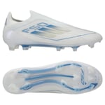 adidas F50 Elite Laceless FG Polar Victory - Vit/Silver/Blå - Gräs (FG), storlek 40⅔