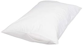 Amazon Basics Pillowcase, Cotton, White, Queen, Pillows Not Included, 53 x 79 cm