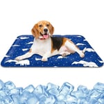 YAGE Dog Cooling Mat Pet Cool Mat,Self Cooling Gel Pad Sleeping Pad for Dogs Cats in Hot Summer,For Small Medium Dog Cage and Kennel Dog Bed Floor or Car Queen Size (50x60CM)