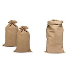 La Cordeline ACJN28PAL-L2 Lot 2 Sacs Pommes de terre Toile de Jute 60x105 cm, 305 gr/m2, 50kg Naturel & Sac Toile jute Premium, grand format 55 x 100 cm 570 gr/m², La Cordeline CJN27P