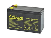 Long Wp7-12(28W)-M/F2 Blybatteri 12 V 7 Ah Blyfleece (B X H X T) 151 X 102 X 65 Mm Fladstik 6,35 Mm Vds-Certifikation, Lav Selvafladning, Vedligeholdelsesfri