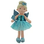 Sweety Toys 13258 Poupée en Peluche Fée Princesse Bleu 30 cm