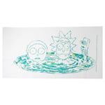 Rick and Morty Portal Heads Beach Towel