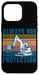 Coque pour iPhone 16 Pro Ouvrier du bâtiment Pilote d'excavatrice de chantier