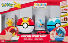 Poké Ball Attaque Surprise Pikachu Vs Gobou - Jeu Combat - 2 Poké Balls Avec Leur Pokémon