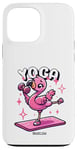 Coque pour iPhone 13 Pro Max Yoga Drôle Flamingo Mignon Fitness Entraînement Femmes Gym